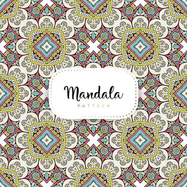 Fondo de diseño de mandala ornamental de lujo