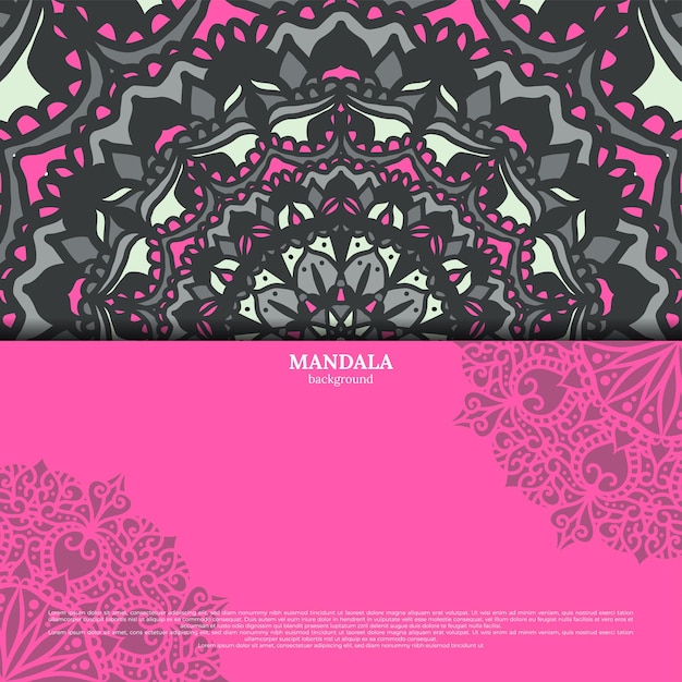 Fondo de diseño de mandala ornamental de lujo