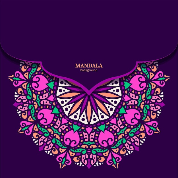 Fondo de diseño de mandala ornamental de lujo