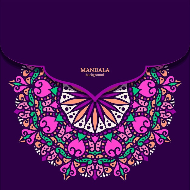 Fondo de diseño de mandala ornamental de lujo