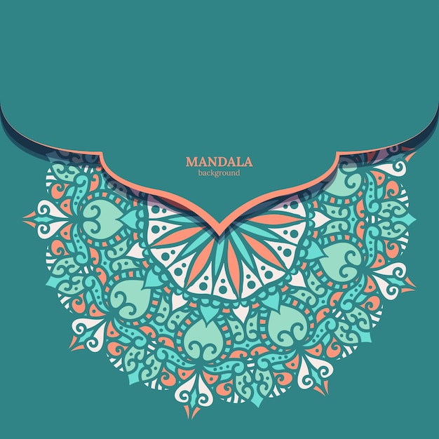 Fondo de diseño de mandala ornamental de lujo