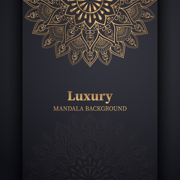 Fondo de diseño de mandala ornamental de lujo