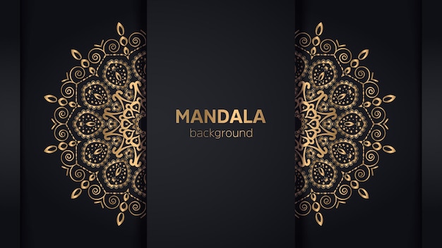 Vector fondo de diseño de mandala ornamental de lujo