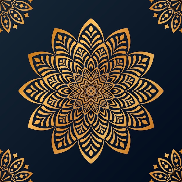 Fondo de diseño de mandala ornamental de lujo