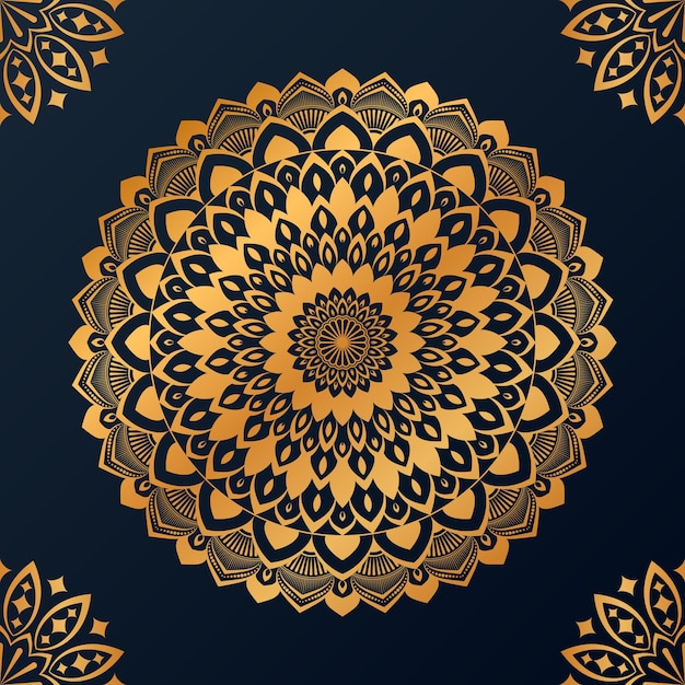 Fondo de diseño de mandala ornamental de lujo