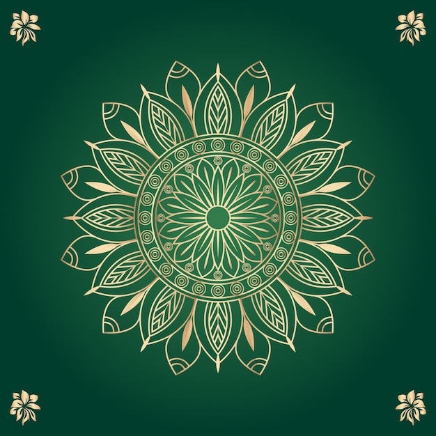 Vector fondo de diseño de mandala ornamental de lujo