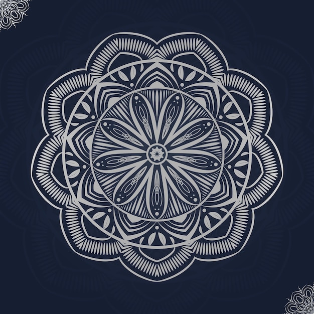 Vector fondo de diseño de mandala ornamental de lujo