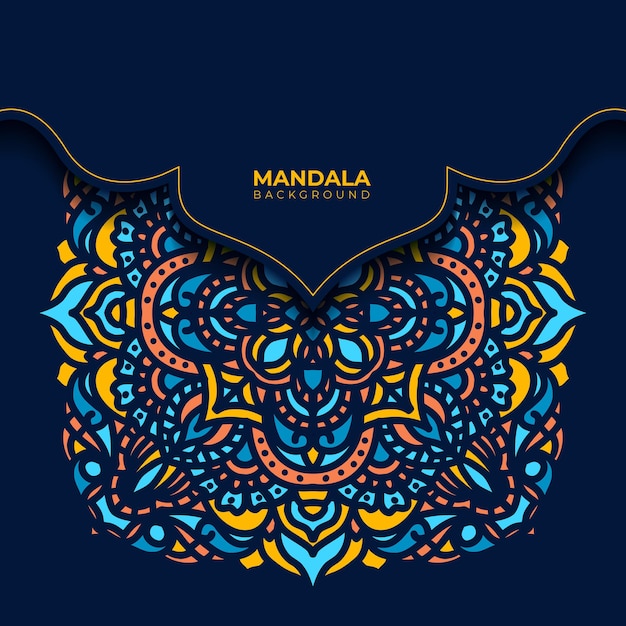 Fondo de diseño de mandala ornamental de lujo