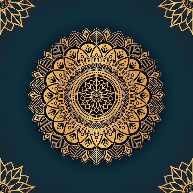 Vector fondo de diseño de mandala ornamental de lujo