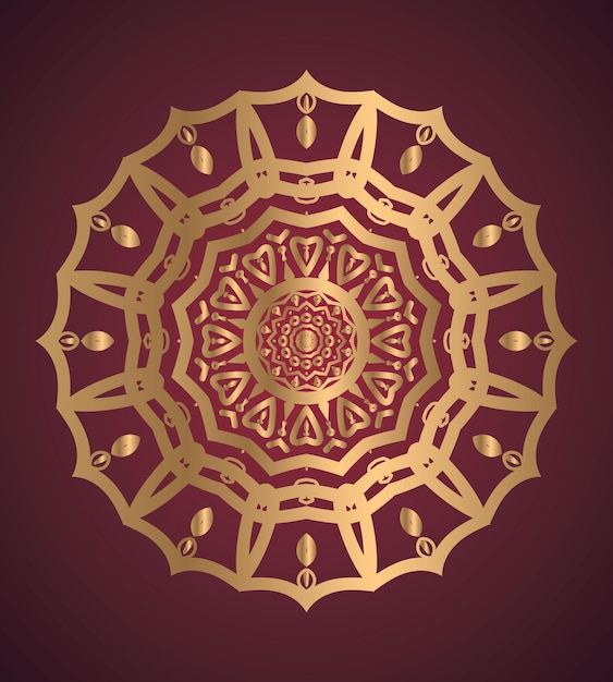 Vector fondo de diseño de mandala ornamental de lujo