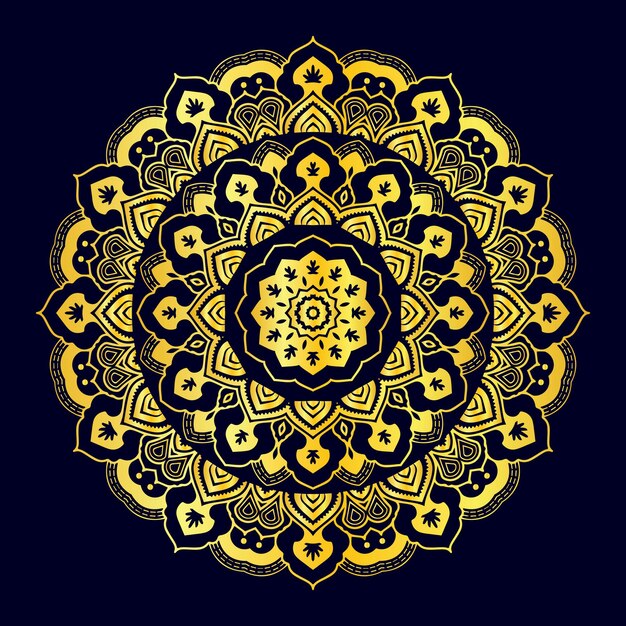 Vector fondo de diseño de mandala ornamental de lujo