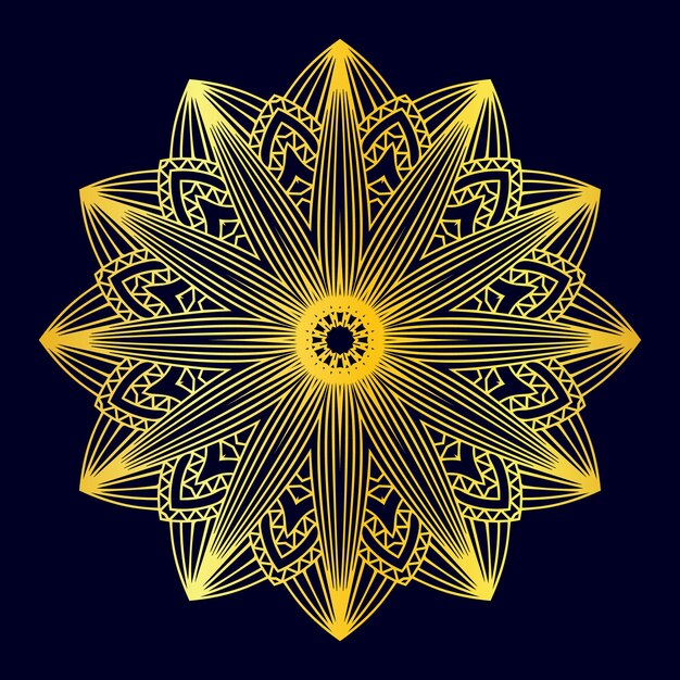 Vector fondo de diseño de mandala ornamental de lujo