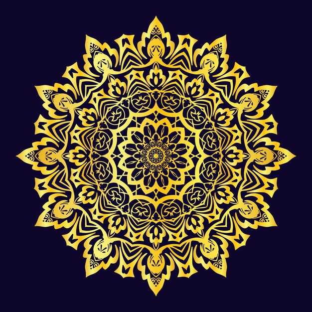 Vector fondo de diseño de mandala ornamental de lujo