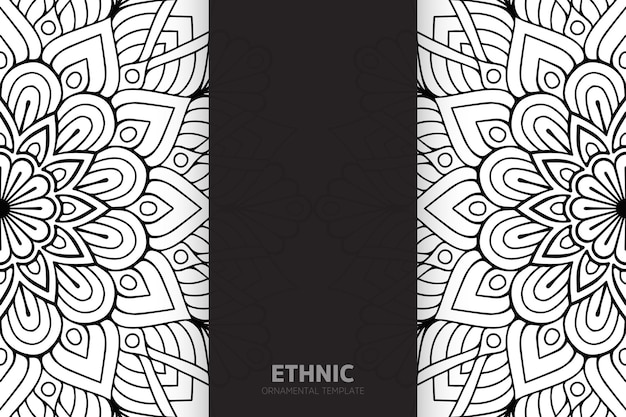 Fondo de diseño de mandala ornamental.