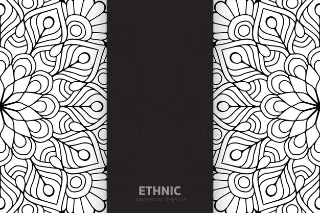 Fondo de diseño de mandala ornamental.