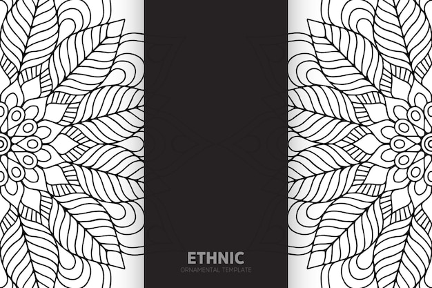 Fondo de diseño de mandala ornamental.