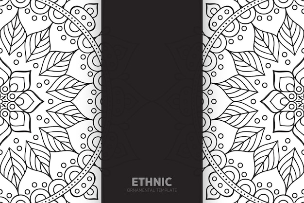 Fondo de diseño de mandala ornamental.