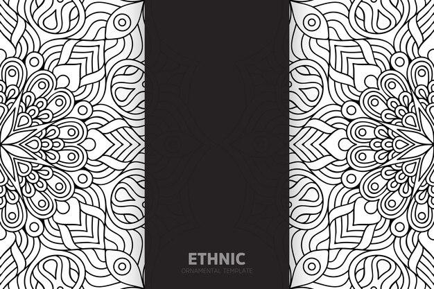 Fondo de diseño de mandala ornamental.