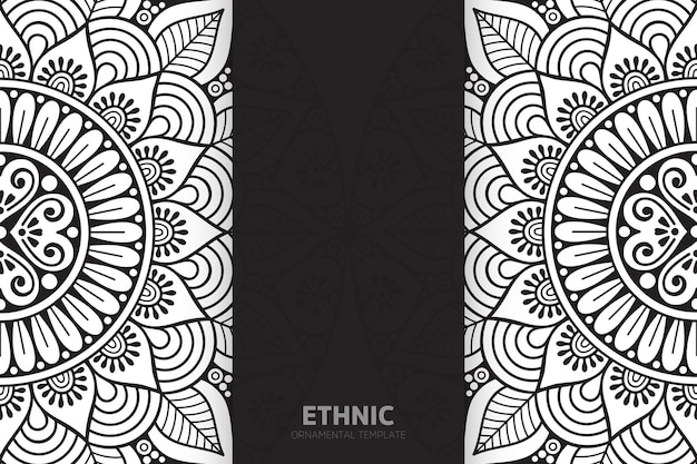 Fondo de diseño de mandala ornamental.