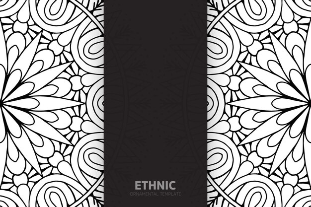 Fondo de diseño de mandala ornamental.