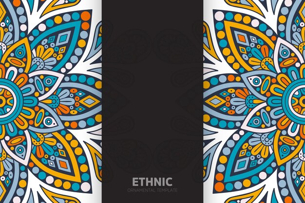 Fondo de diseño de mandala ornamental.