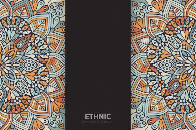 Fondo de diseño de mandala ornamental.