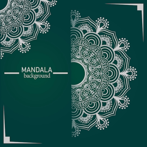 Vector fondo de diseño de mandala y vector de color