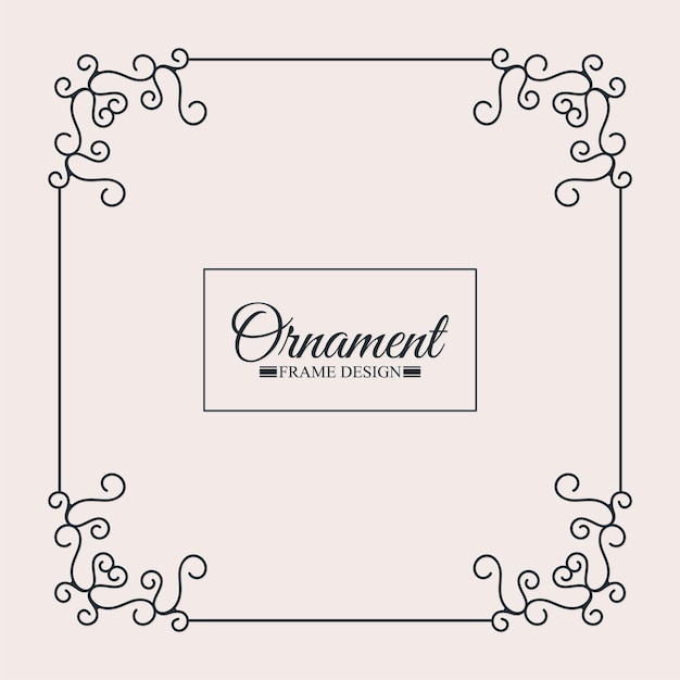 fondo de diseño de marco decorativo vintage