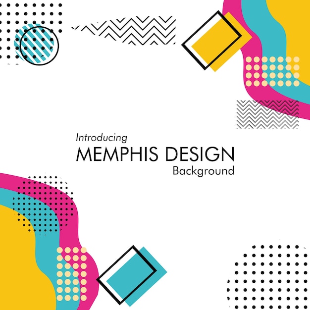 Fondo de diseño de memphis