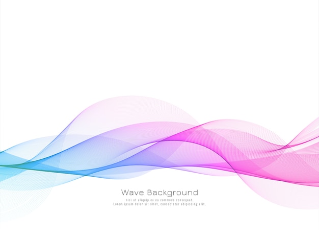 Fondo de diseño de olas modernas y coloridas