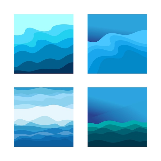 Fondo de diseño de onda de agua abstracta