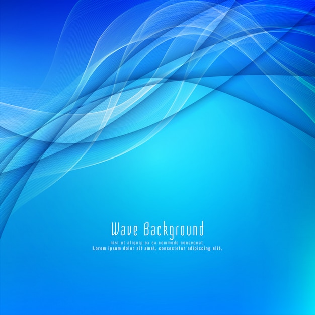 Vector fondo de diseño de onda azul elegante abstracto