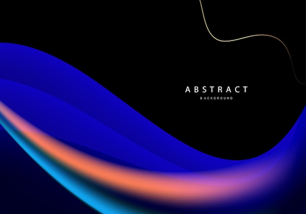 Fondo de diseño de onda colorido elegante suave abstracto