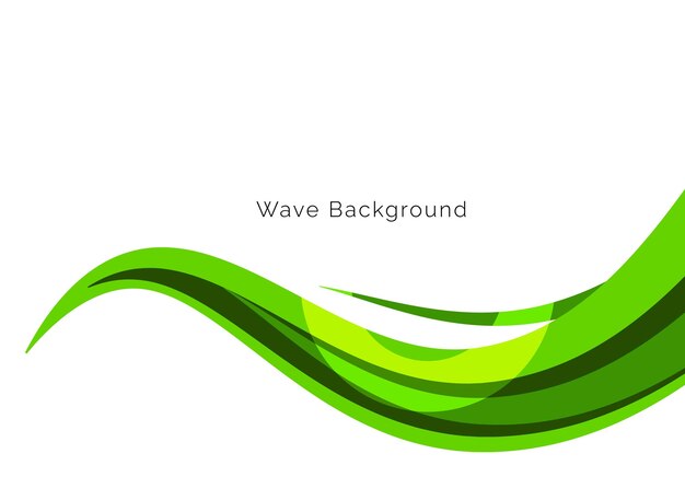 Vector fondo de diseño de ondas verdes de patrón moderno