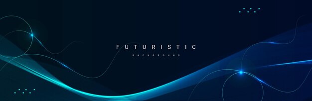 Fondo de diseño de patrón futurista de línea de flujo brillante con estilo de geometría abstracta