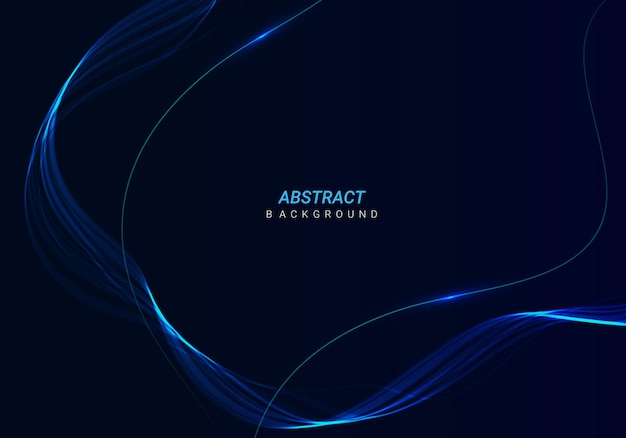 Fondo de diseño de patrón futurista de línea de flujo brillante con estilo de geometría abstracta