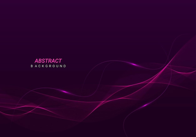 Fondo de diseño de patrón futurista de línea de flujo brillante con estilo de geometría abstracta