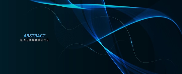 Fondo de diseño de patrón futurista de línea de flujo brillante con estilo de geometría abstracta