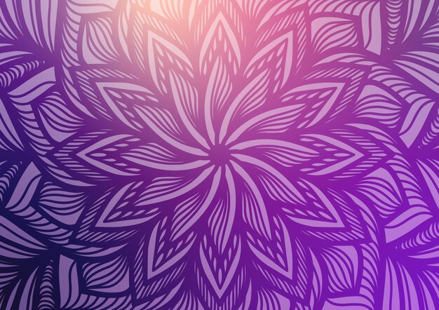 Fondo de diseño del patrón de geometría púrpura de Mandala