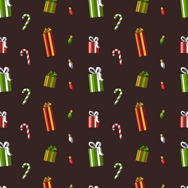 Fondo de diseño de patrón de Navidad dibujado a mano. Ilustración vectorial.