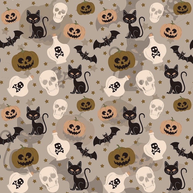 Fondo de diseño de patrones abstractos de Halloween