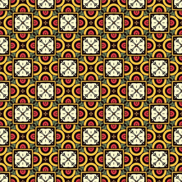 Fondo de diseño de patrones sin costuras de azulejos minimalistas