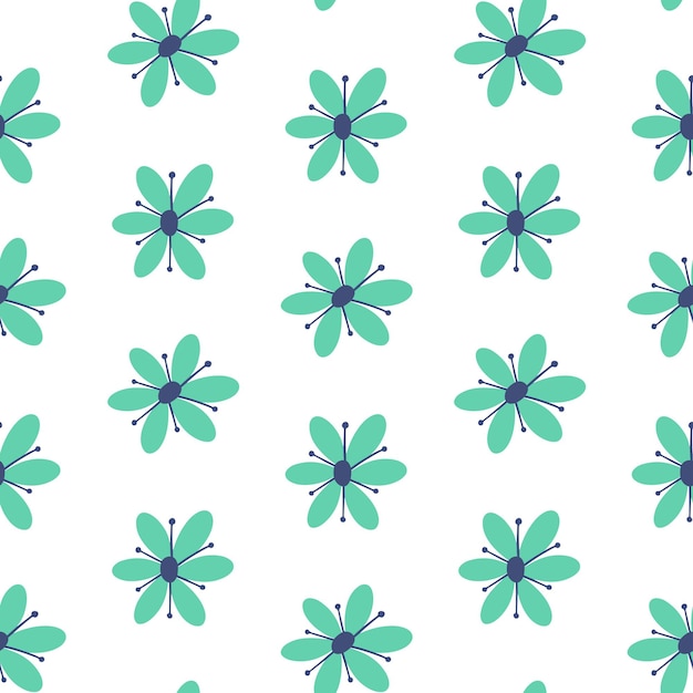 Fondo de diseño de patrones sin fisuras de flor de jardín vectorial para papel tapiz y tela