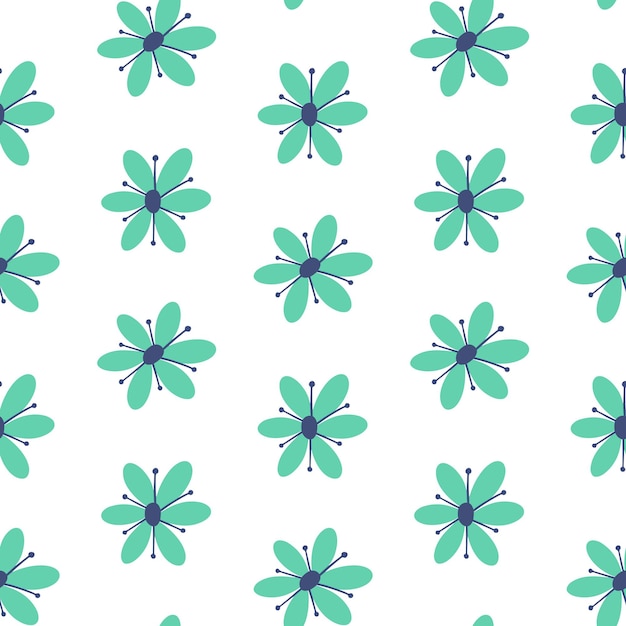 Fondo de diseño de patrones sin fisuras de flor de jardín vectorial para papel tapiz y tela