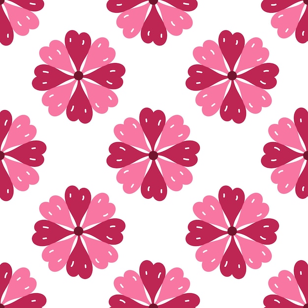 Fondo de diseño de patrones sin fisuras de flor de jardín vectorial para papel tapiz y tela