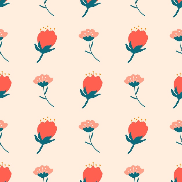 Fondo de diseño de patrones sin fisuras de flor de jardín vectorial para papel tapiz y tela