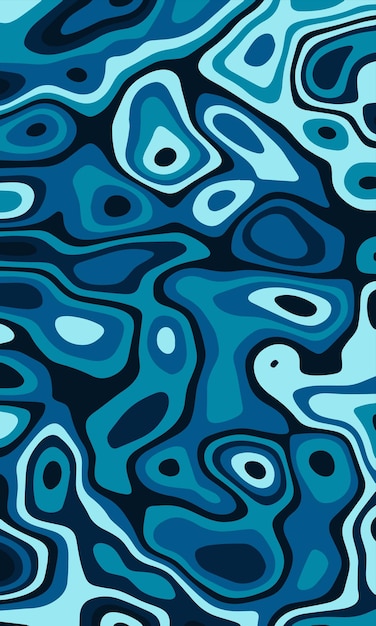 Fondo de diseño plano de fluido dinámico azul abstracto