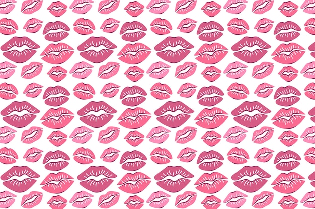 Vector fondo con diseño plano de labios