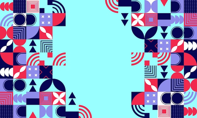 fondo de diseño plano de mosaico abstracto