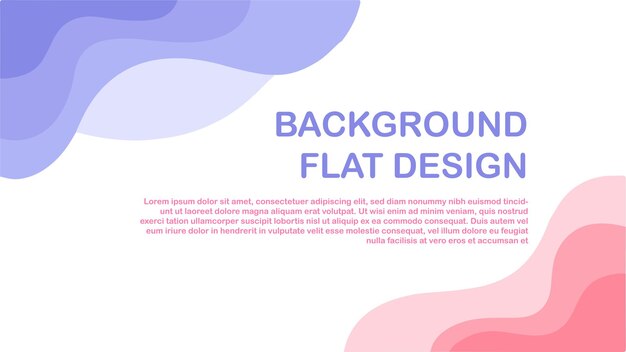 Fondo de diseño plano y página web o plantilla de presentación